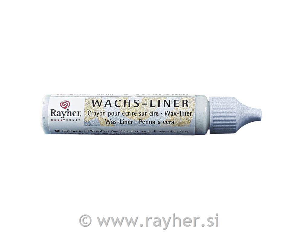 Tekoči vosek v pisalu "Wax-liner", 30 ml, srebrn z bleščicam