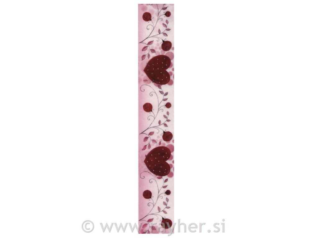 Motiv voštane folije, bordura srca20 cm