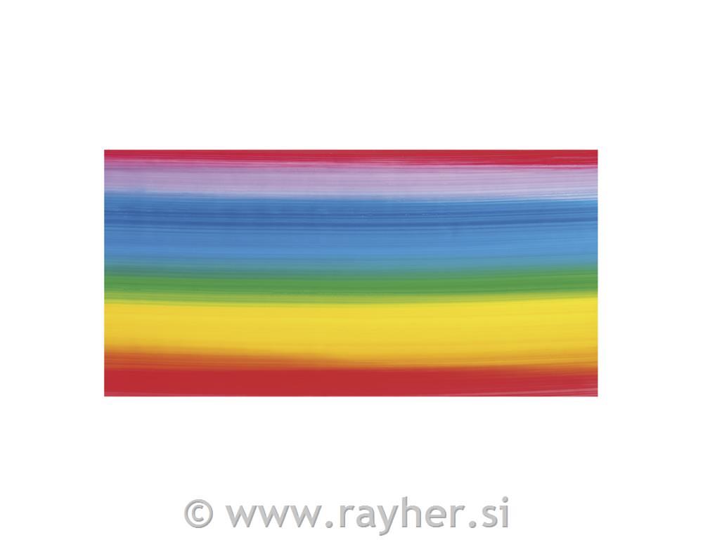 Wax foil-rainbow, rainbow, 20x10cm, vertical stripes, 1pc
