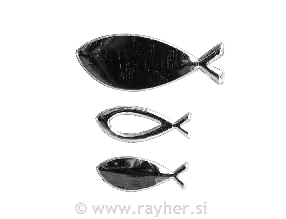 Voščen motiv, Ribe, srebrne, 2.4-4cm, 3 kose