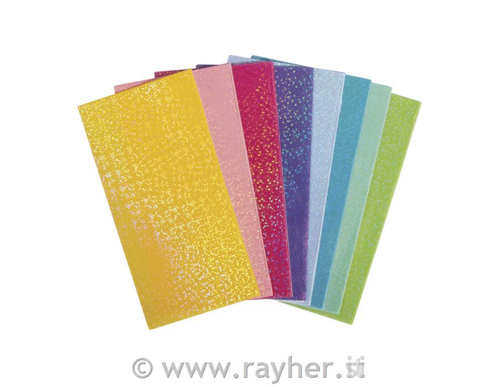 Voštana folija sa šljokicama, set 8