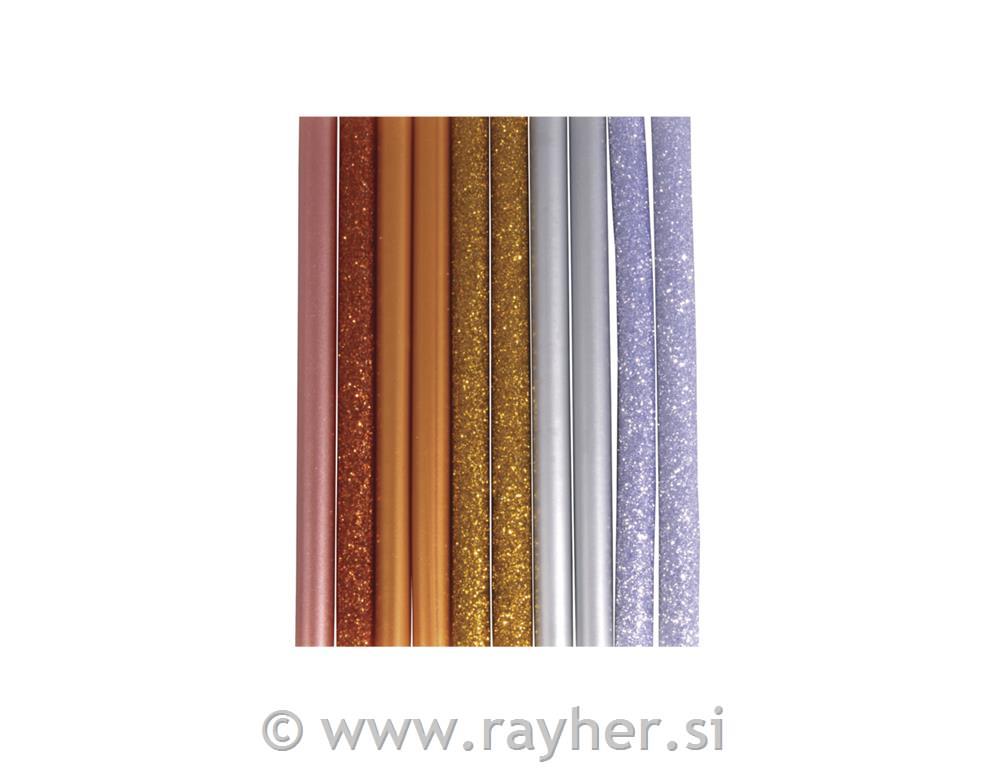 Glitter glue sticks for glue gun, mixed,