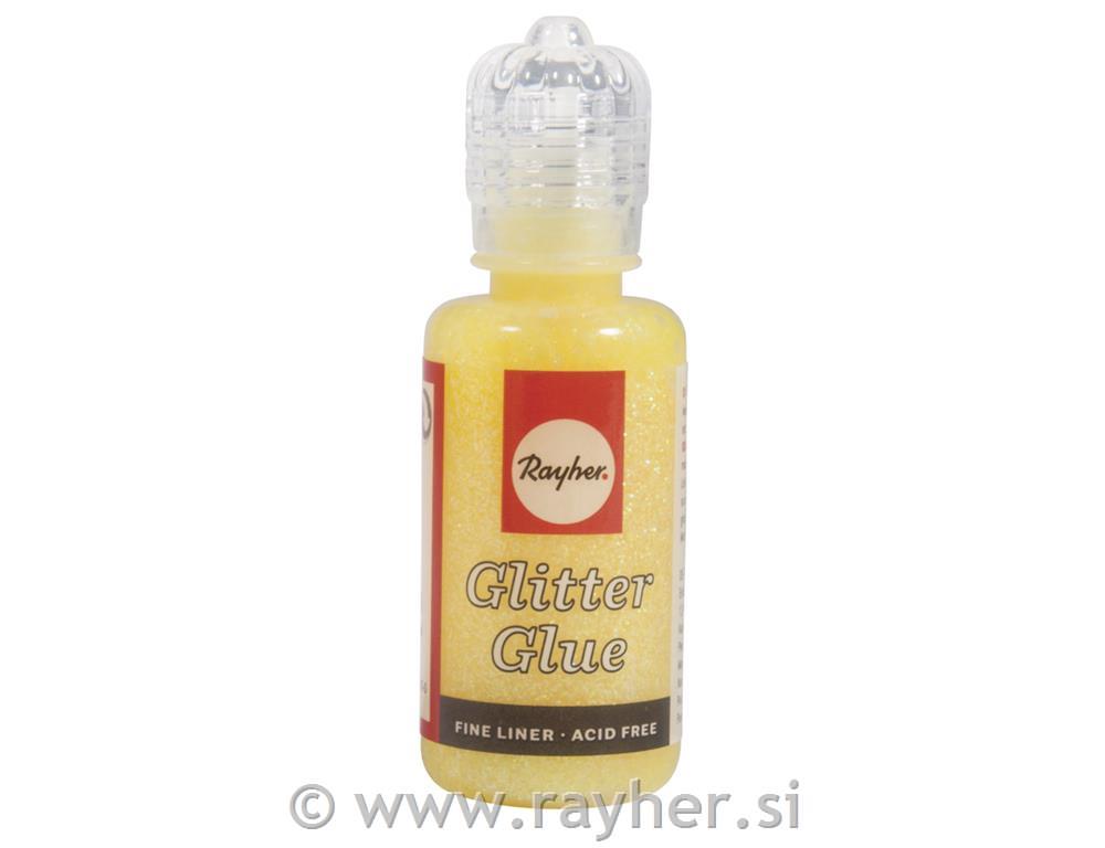 Ljepilo s blještavilom iris, žuti, 20 ml