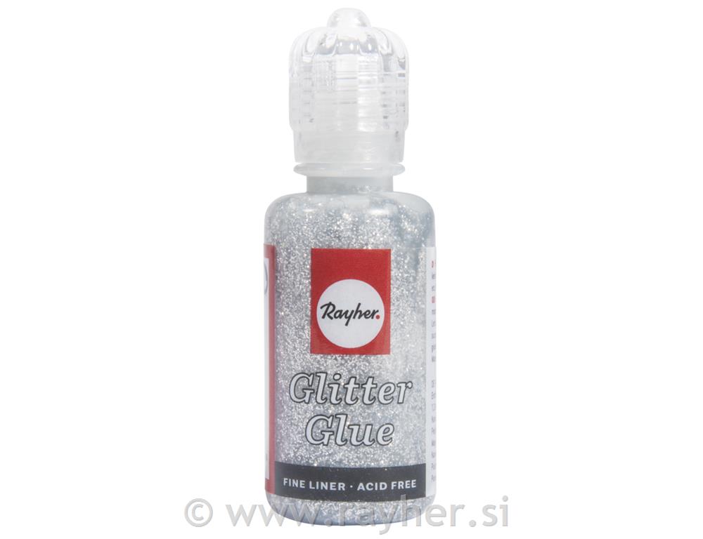 Ljepilo s blještavilom holografsko, srebro, 20 ml