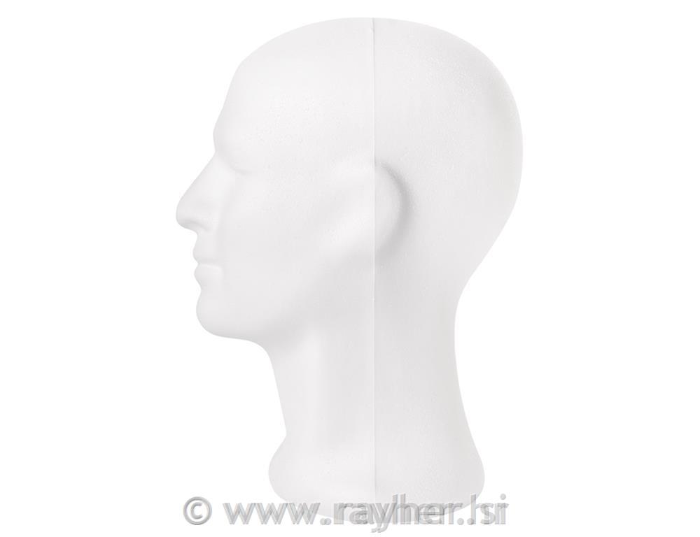Glava od stiropora, muški, 30,5 cm