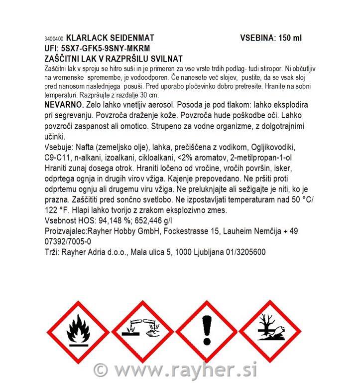 Lak za raspršivanje, 150 ml, svilenkast