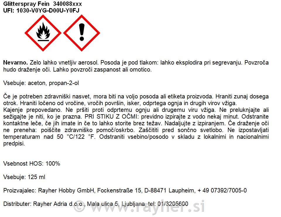 Sprej s blještavilom, srebro, 125 ml