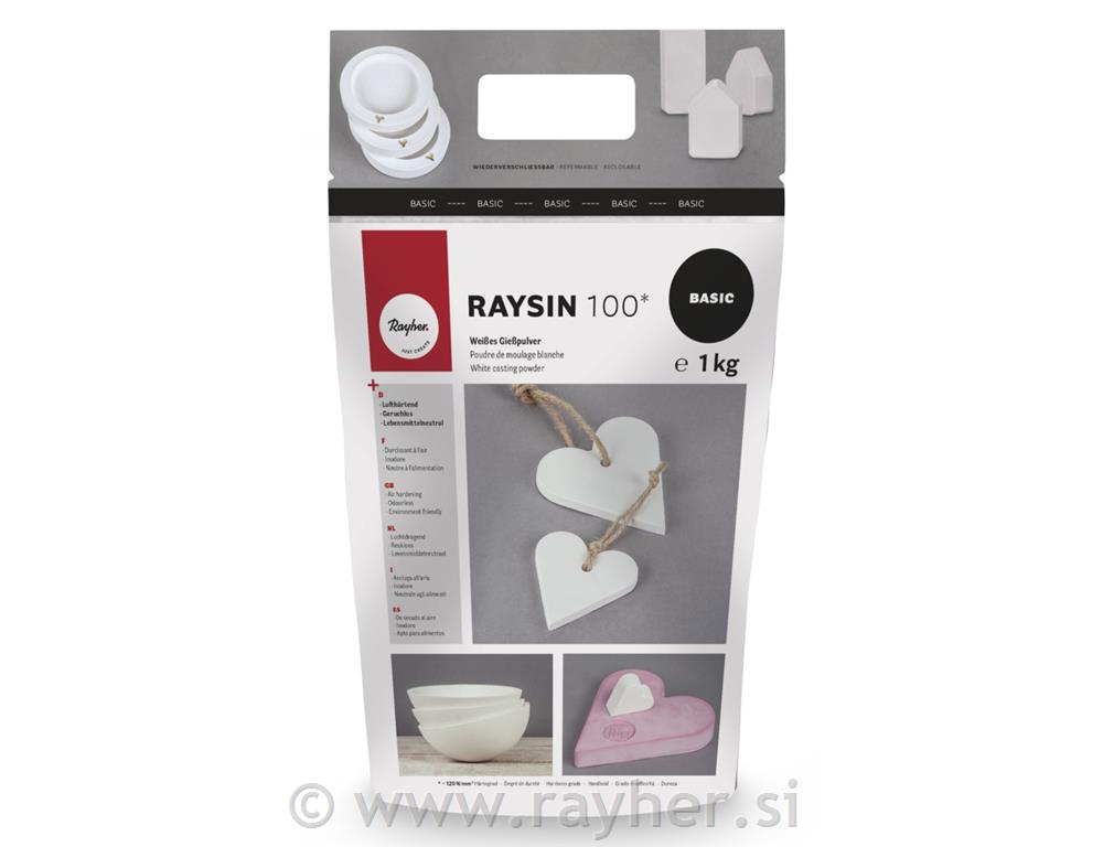 Raysin 100 prah za vlivanje v kalupe, bel, 1 kg