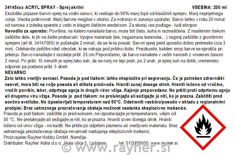Sprej akril, antracit, 200 ml