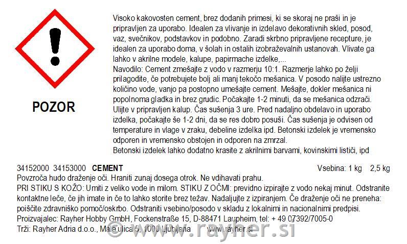Creatice cement set "Bowl", 250g creativ