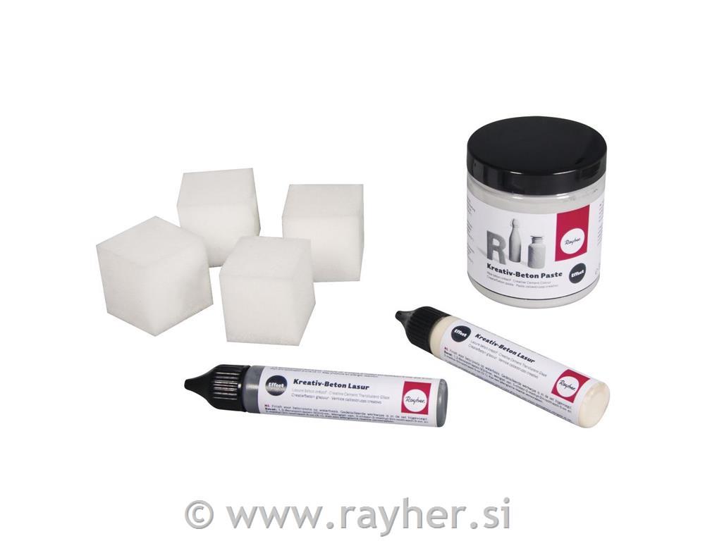 Set kreativni cement (tijesto, glazura)