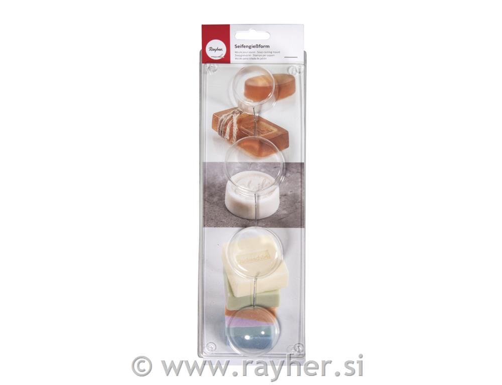 Kalupi za sapun: Krugovi, dubina 3 cm, 4dijela