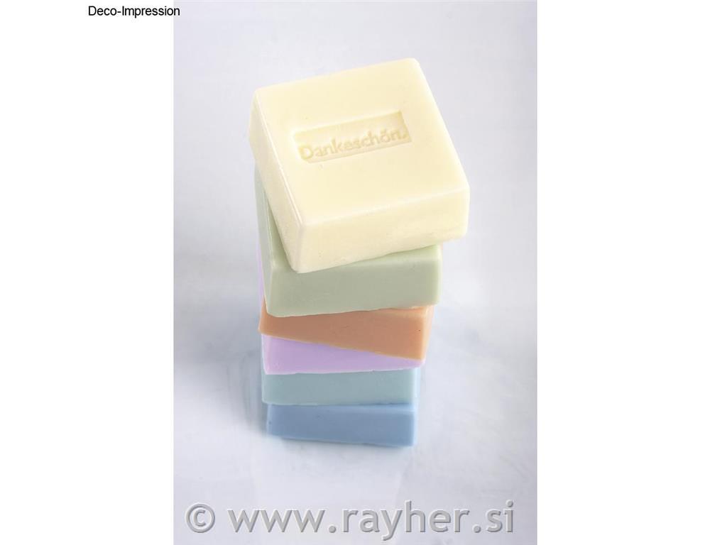 Soap casting mould: square Depth 3cm, 4-part