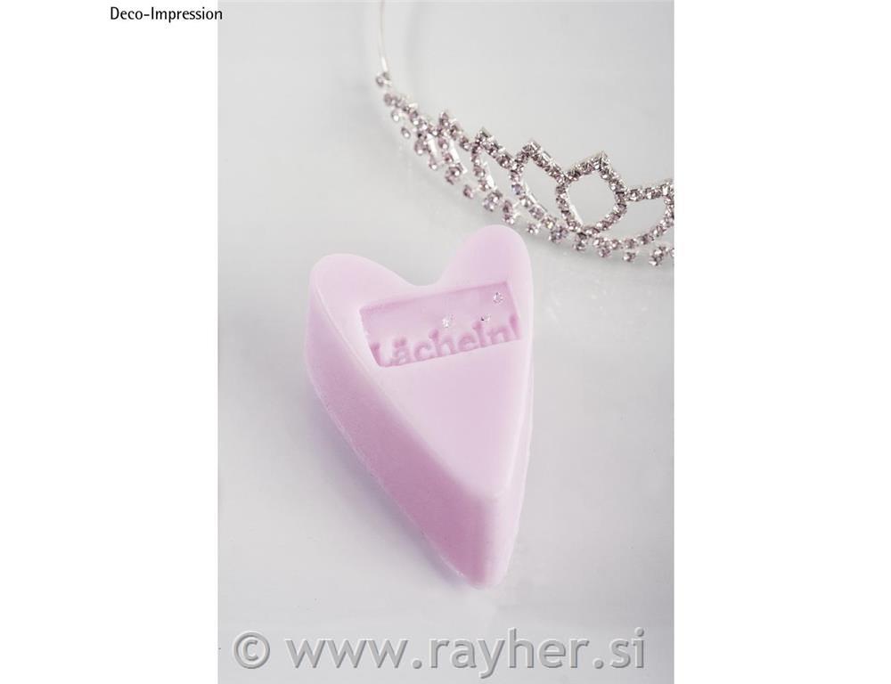 Kalupi za sapun: Srce, dubina 3cm, 4 dijela
