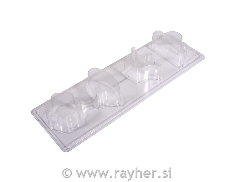 Kalupi za milo: Ovali, globina 3cm, 4-delni
