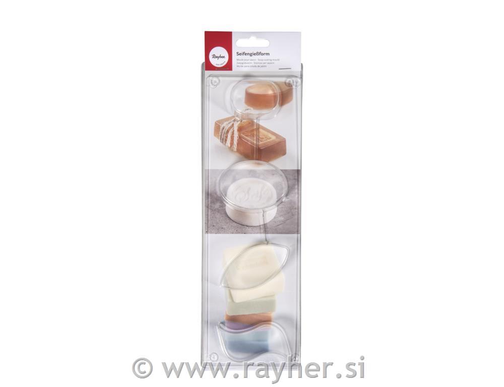Kalupi za milo: Ovali, globina 3cm, 4-delni