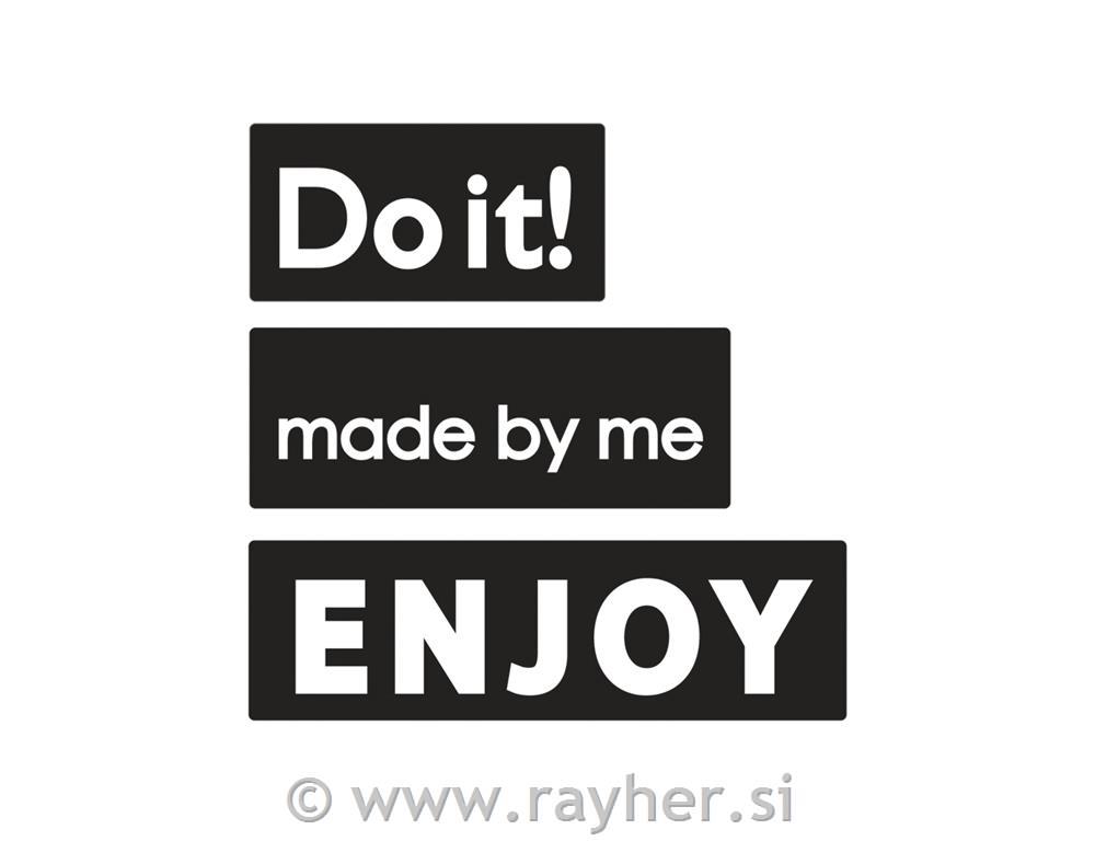 Labels GB: "made by me","ENJOY","Do it!"30x15mm, 40x15mm, 50x15mm, tab-bag 3pcs