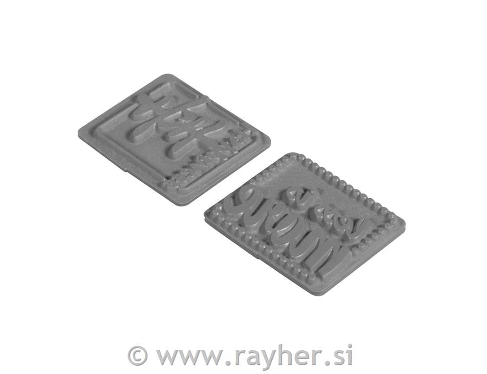 Labels GB: "Happiness", "less is more" 25x30mm, tab-bag 2pcs