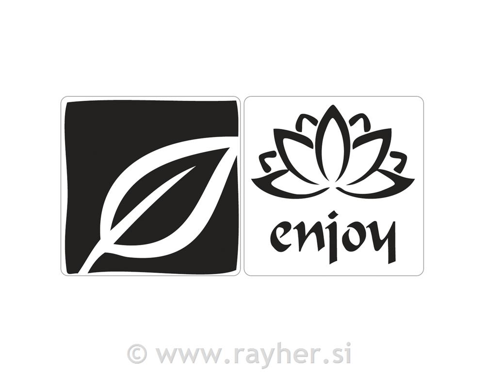 Utisci za kalup: "enjoy", sheet, 25x25mm, postavite 2