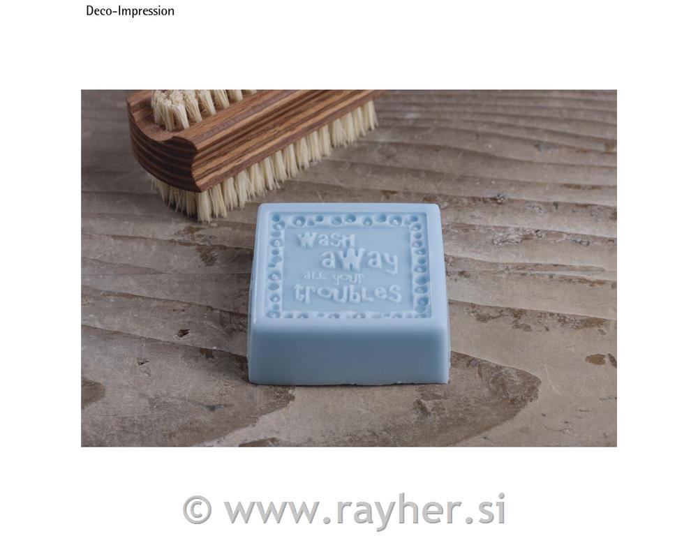 Utisci za kalup: "wash away all your troubles", 50x50mm, 1 kom