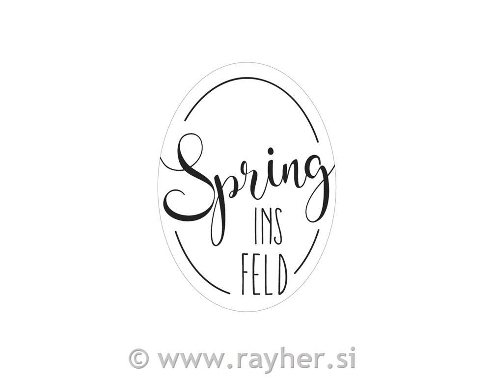 Label "Spring ins FELD", 4x5.5cm, tab-bag 1pc