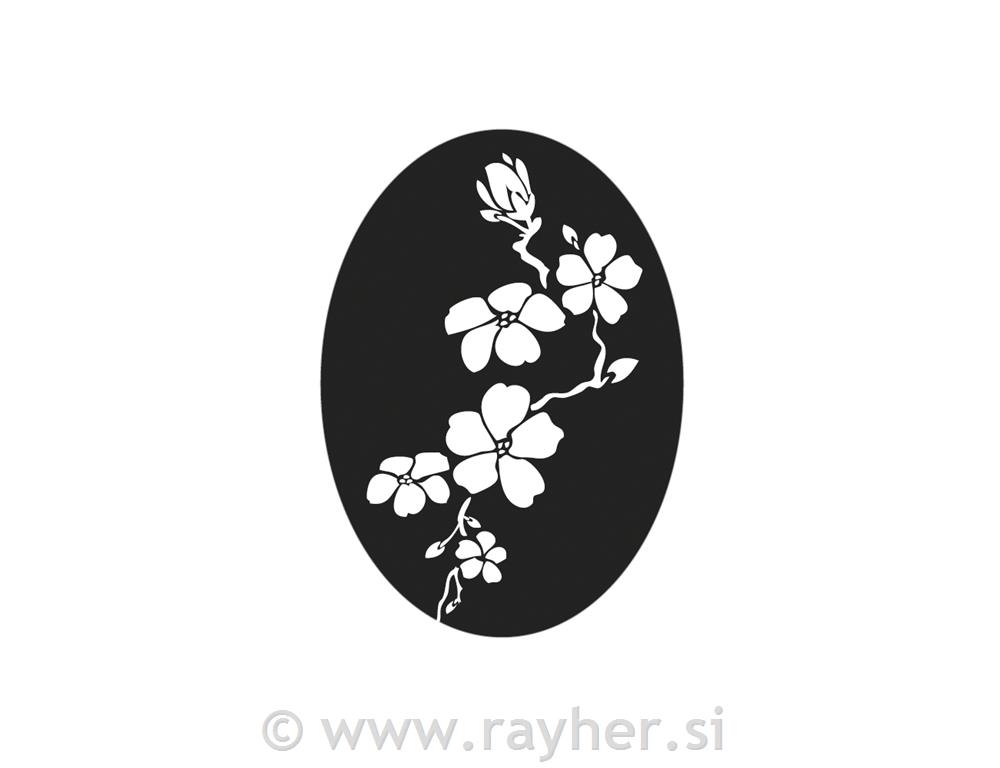 Otisak kalupa, Cvijeće trešnje, 4x5.5cm,1 kom