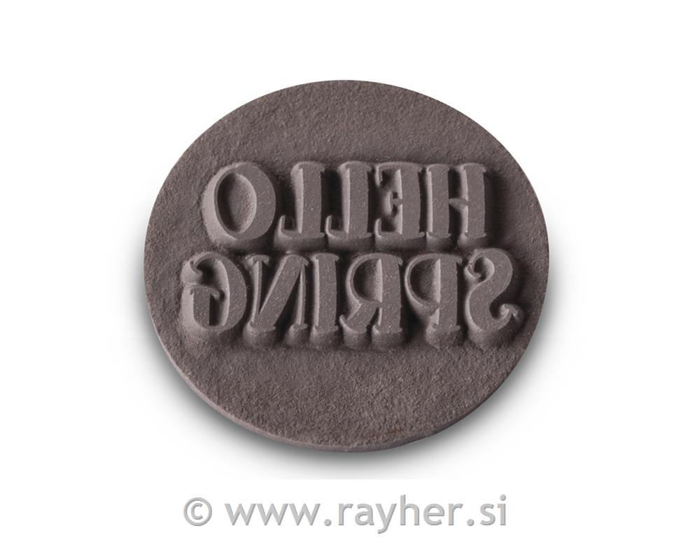 Otisak kalupa Hello Spring, heppy easter, 3cm, 2 komada