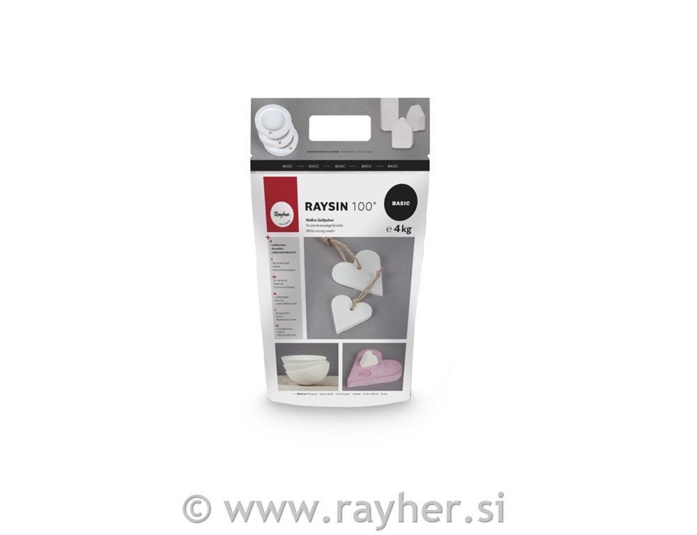 Raysin 100 prah za vlivanje v kalupe, bel, 4 kg