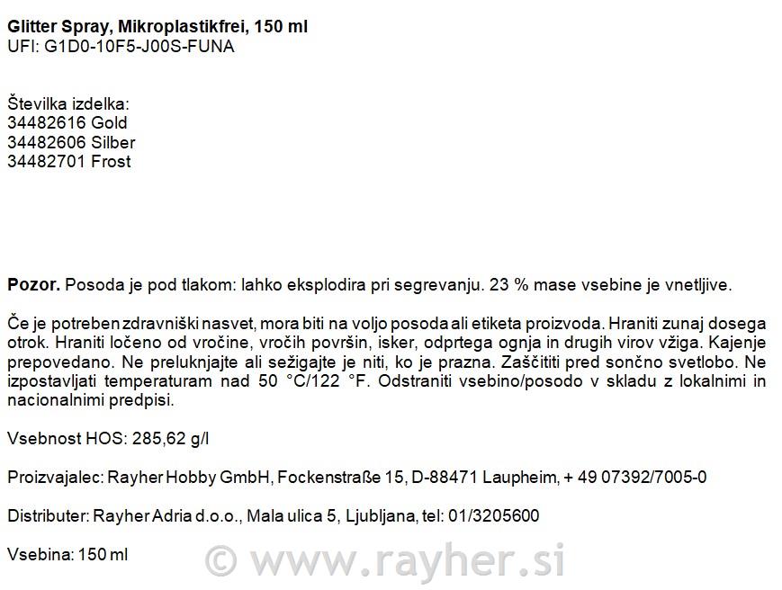 Sprej s blještavilom, srebro, 150 ml