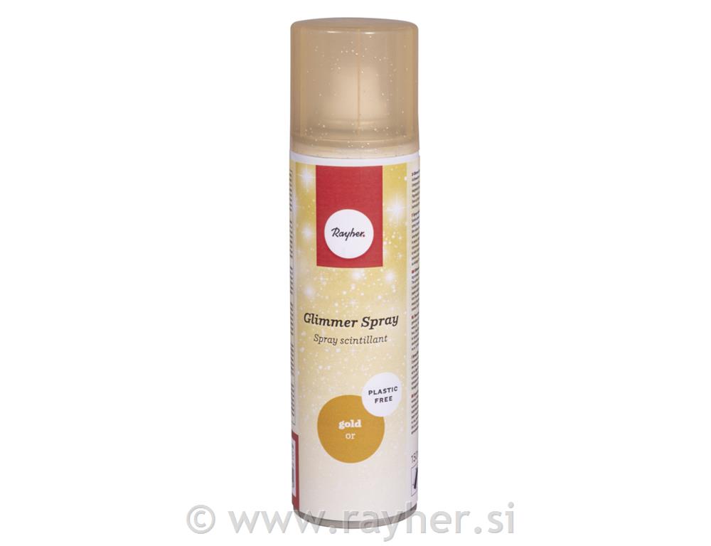 Sprej s blještavilom, zlatom, 150 ml- bez mikroplastike
