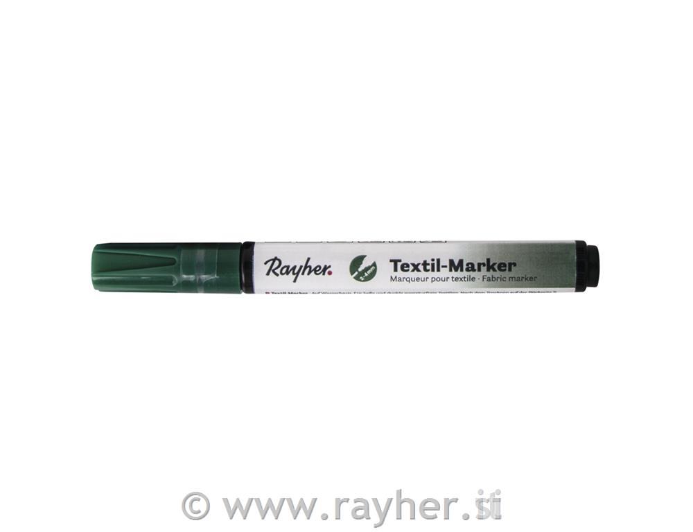Marker za tekstil,prek., list zelen