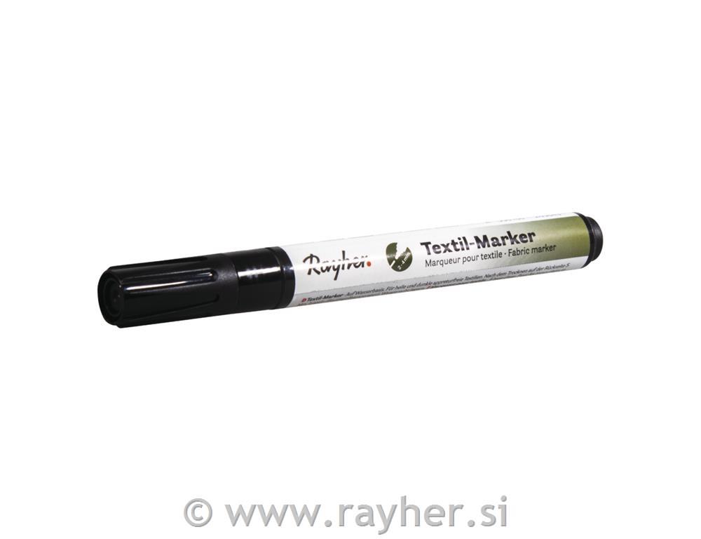 Flomaster za tekstil, prekr., črn, 2-4 mm
