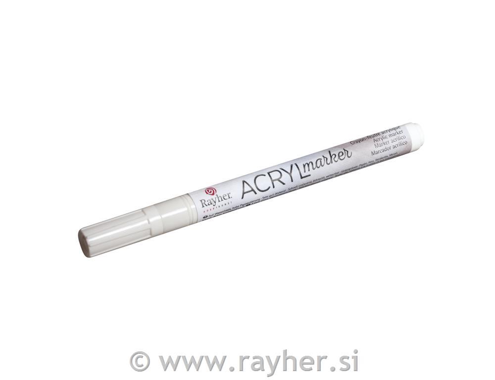 Marker akril, bijeli, 1-2 mm