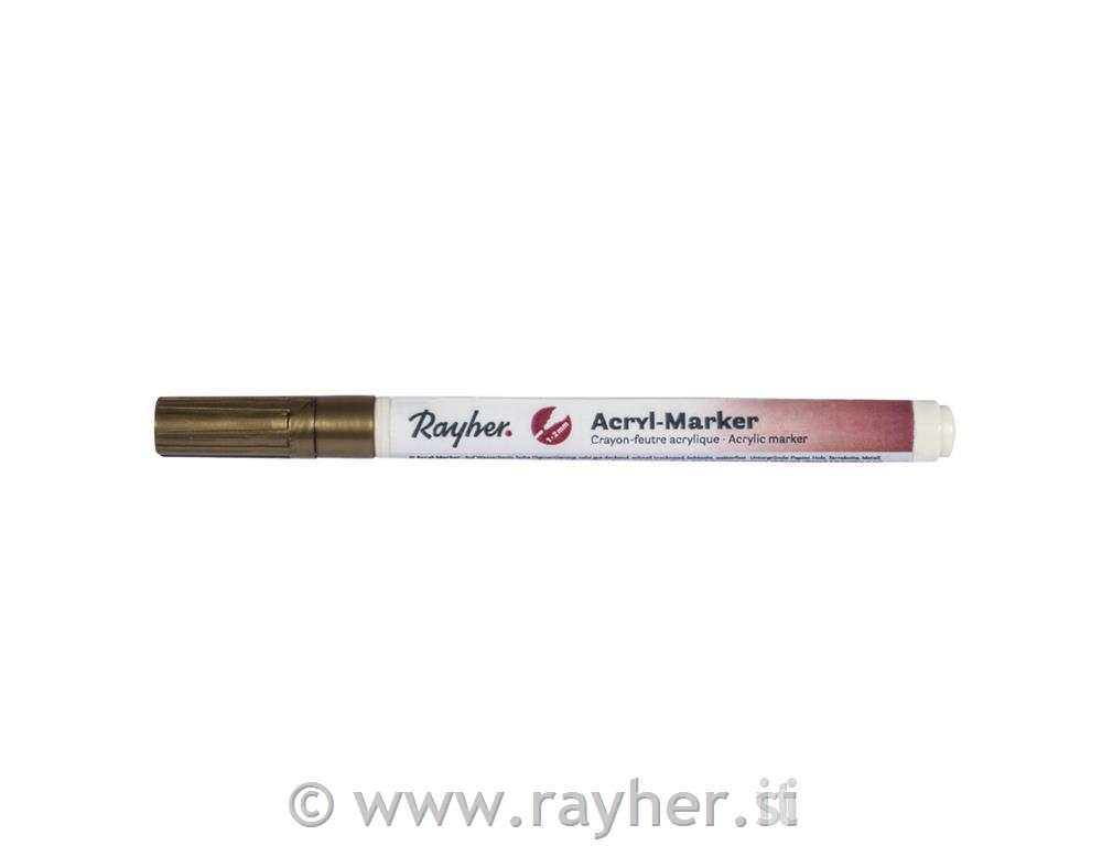 Marker akril, zlato, 1-2 mm