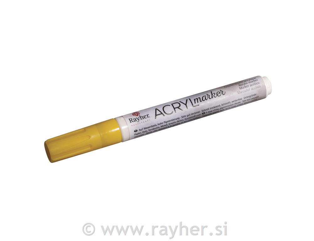 Marker akril, žuti, 2-4 mm