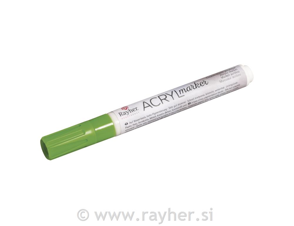Marker akril, sv.zeleni, 2-4 mm
