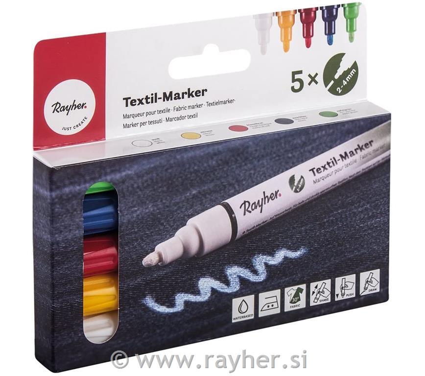 Set tekstilnih markera od 2-4 mm