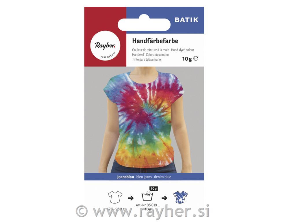 Hand dye colour, denim blue
