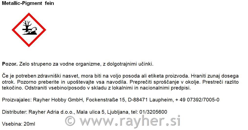 Pigment Metallic fine, zlatni, 20ml