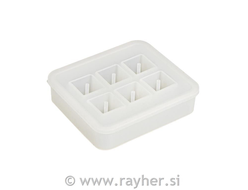 Kalup iz silikona, Kocke, 16x16 mm set 6