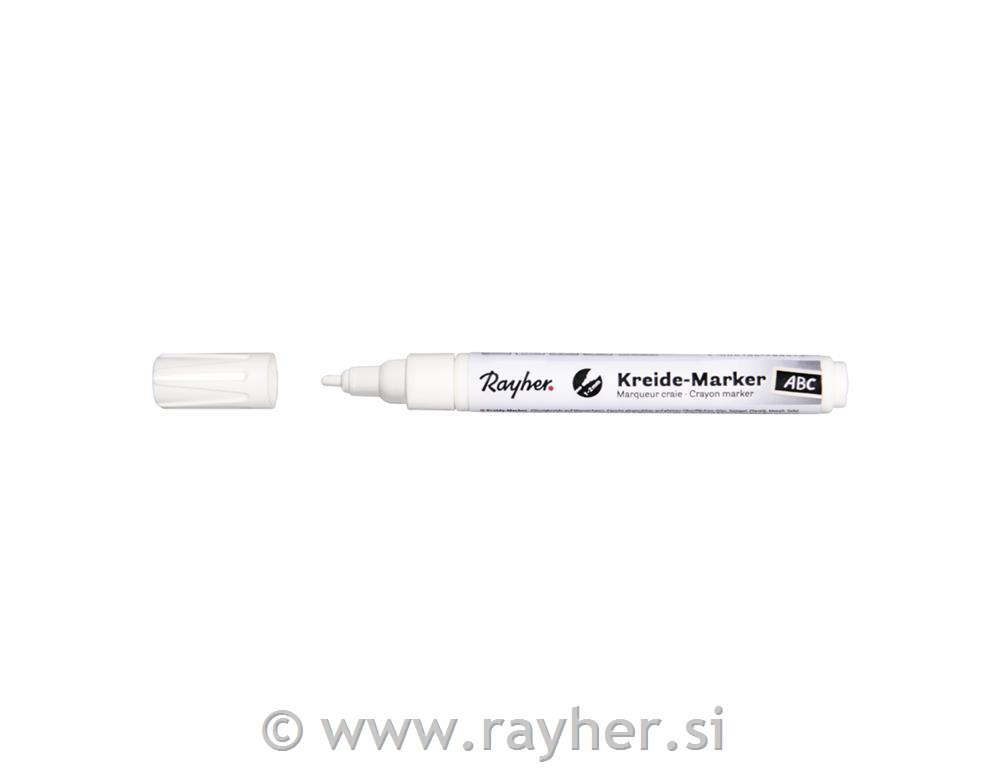 Kreda flomaster, bijeli, 1-2mm