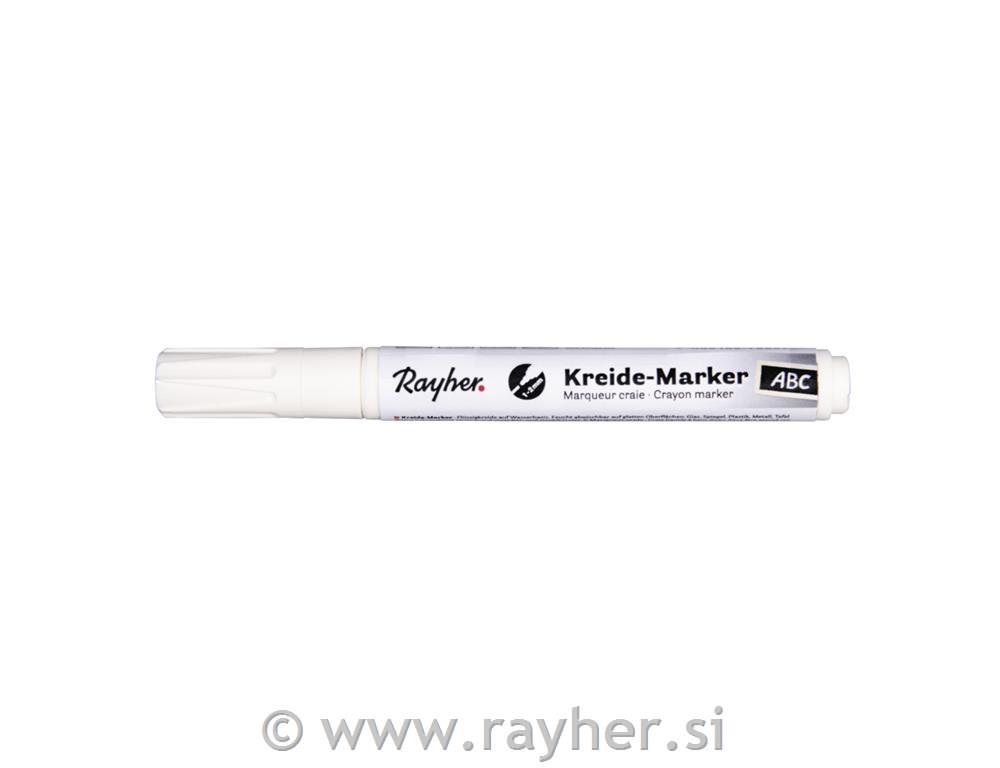 Kreda flomaster, bijeli, 1-2mm