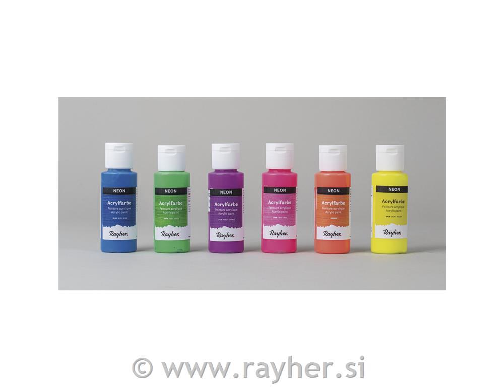 Akrilne barve, Neon, set 6