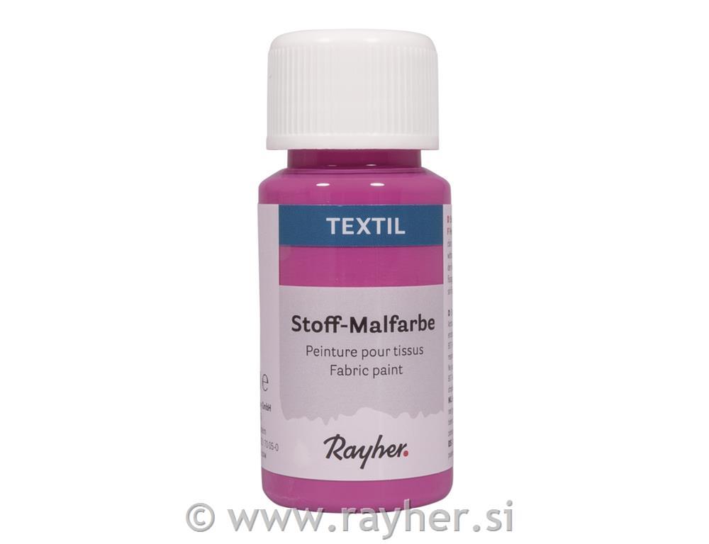 Barva za tekstil, rožnata, 50ml