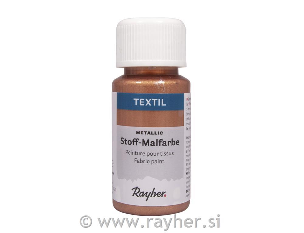 Boja za tekstil metalik, bakar, 50ml