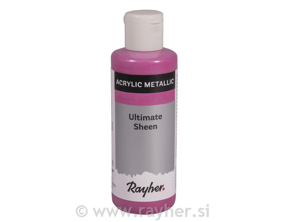Akrilna boja Ultimate Sheen, roza, metalik, 80 ml