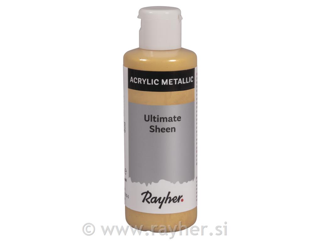 Akrilna barva Ultimate Sheen, zlata, kovinska, 80ml