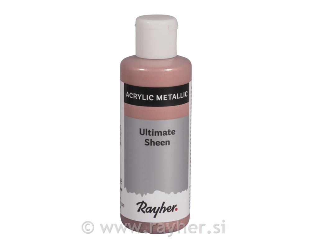 Akrilna barva Ultimate Sheen, rose gold, kovinska, 80ml