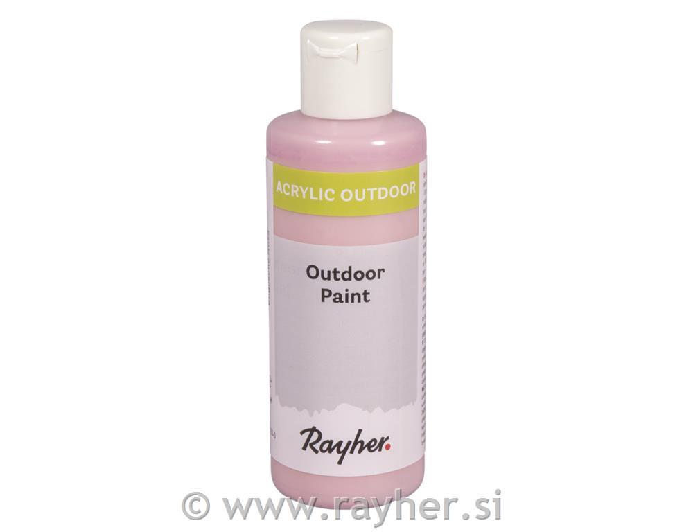 Outdoor Paint, acrylic paint, english pink, bottle 80ml