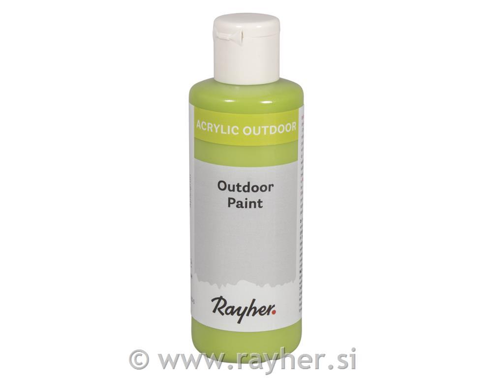 Outdoor Paint, acrylic paint, apple green, bottle 80ml